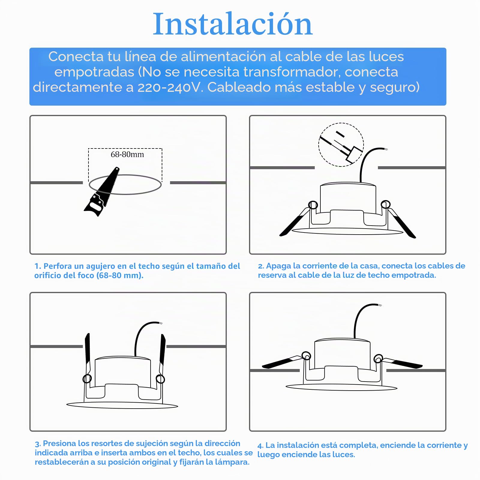 KYOTECH Foco Empotrable LED RGB Giratorio 5W Blanco Cálido 3000K Cambio de Color Downlight led techo 400LM Regulable con Control Remoto Plafon LED Techo Ángulo de Luz 120°Foco Empotrable 6 piezas