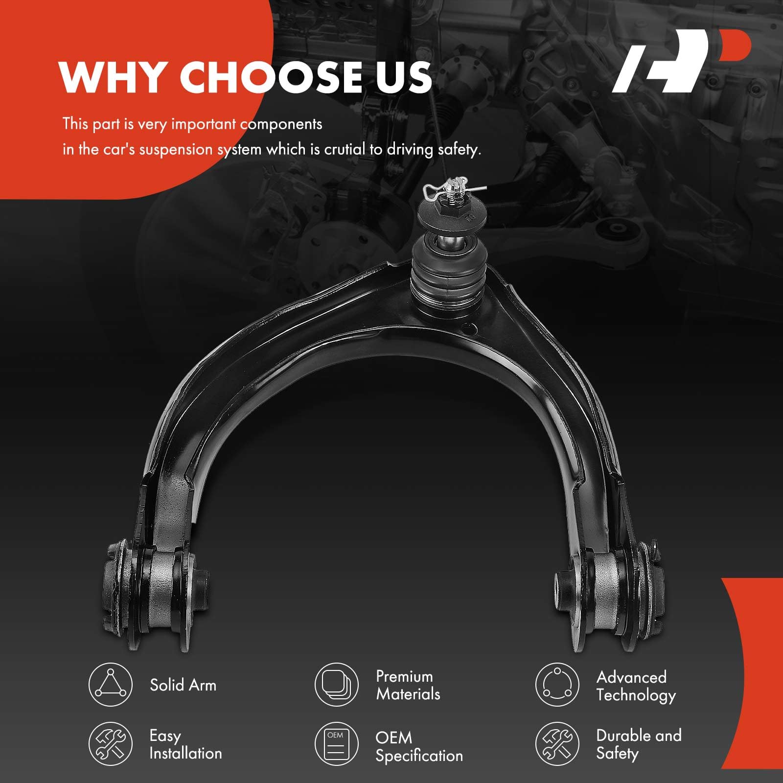 Amazon.com: A-Premium Front Left Upper Control Arm with Ball Joint  