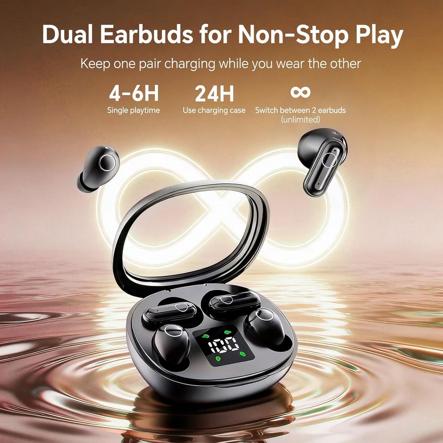 Xmenha Mini Invisible Small Earbuds Set Sleep Ear Buds Wireless Bluetooth for Small Ears Canals Side Sleepers Tiny Micro Low Profile Smallest Hidden Discreet Earbuds 2 Pack Headphones for Work
