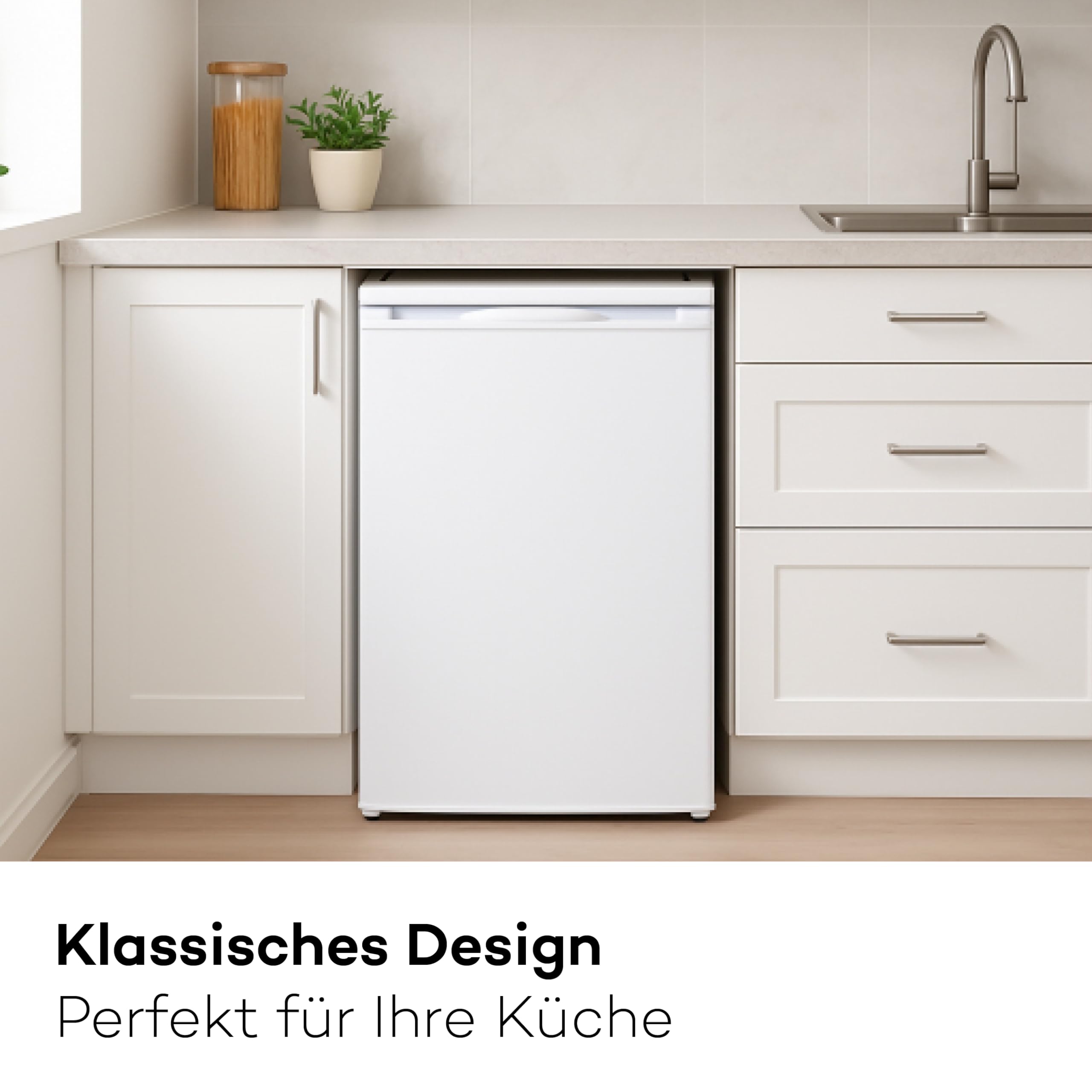 SCHOEPF GS87SB Gefrierschrank 85 cm 87 L Energieeffizienzklasse B 37 dB 4-Sterne-Gefrierfach Weiß