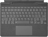Rii Surface Bluetooth Billentyűzet Touchpad-del Surface Pro 9/8/X-hez, 7 Színű Háttérvilágítás, Szürke QWERTZ 1