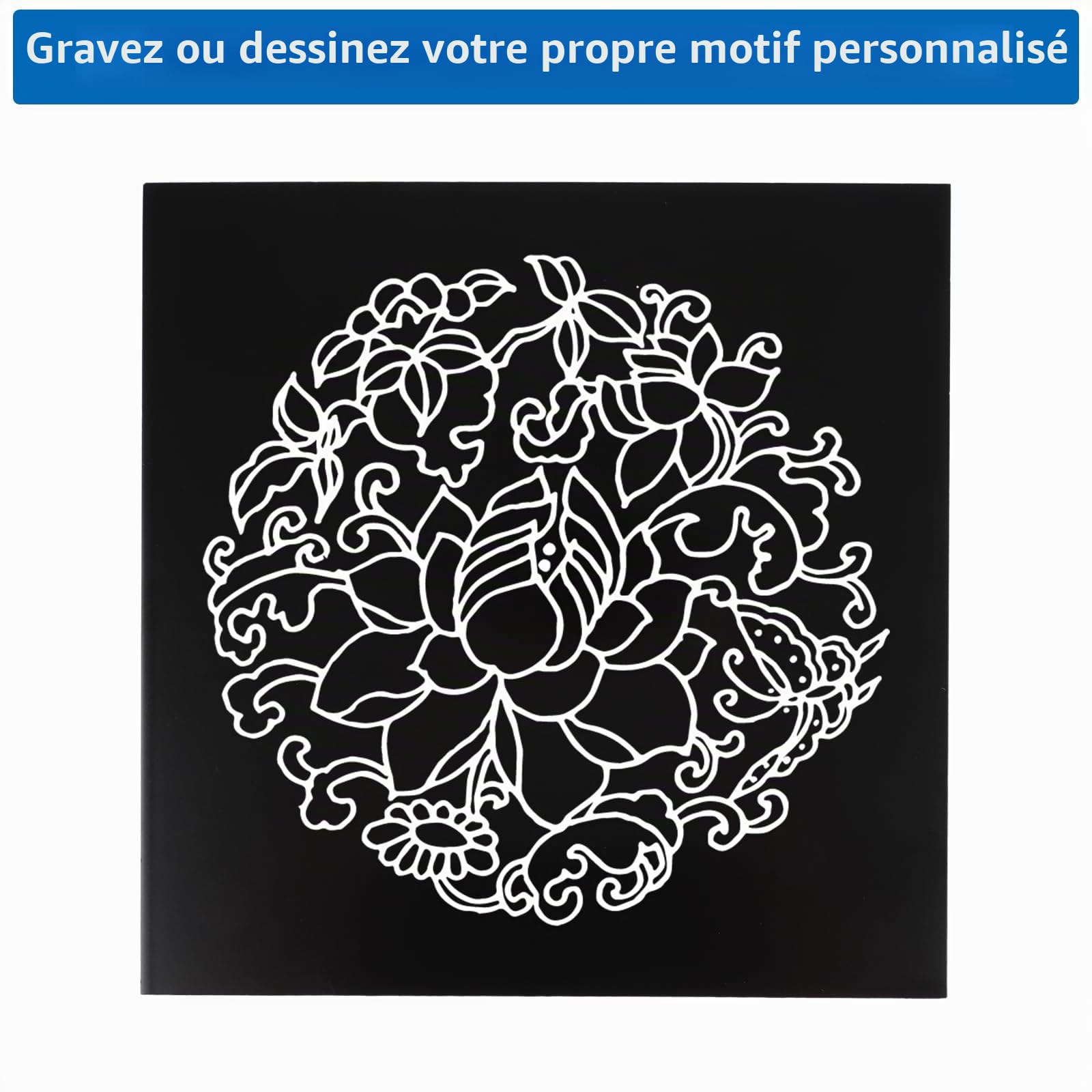 Lot de 2 plaques d'aluminium et métal - Noir - 300 x 300 x 1 mm - Découpe de tôle d'aluminium de 1 mm - Plaque composite en aluminium 5052 - Noir - Pour les bricoleurs industriels