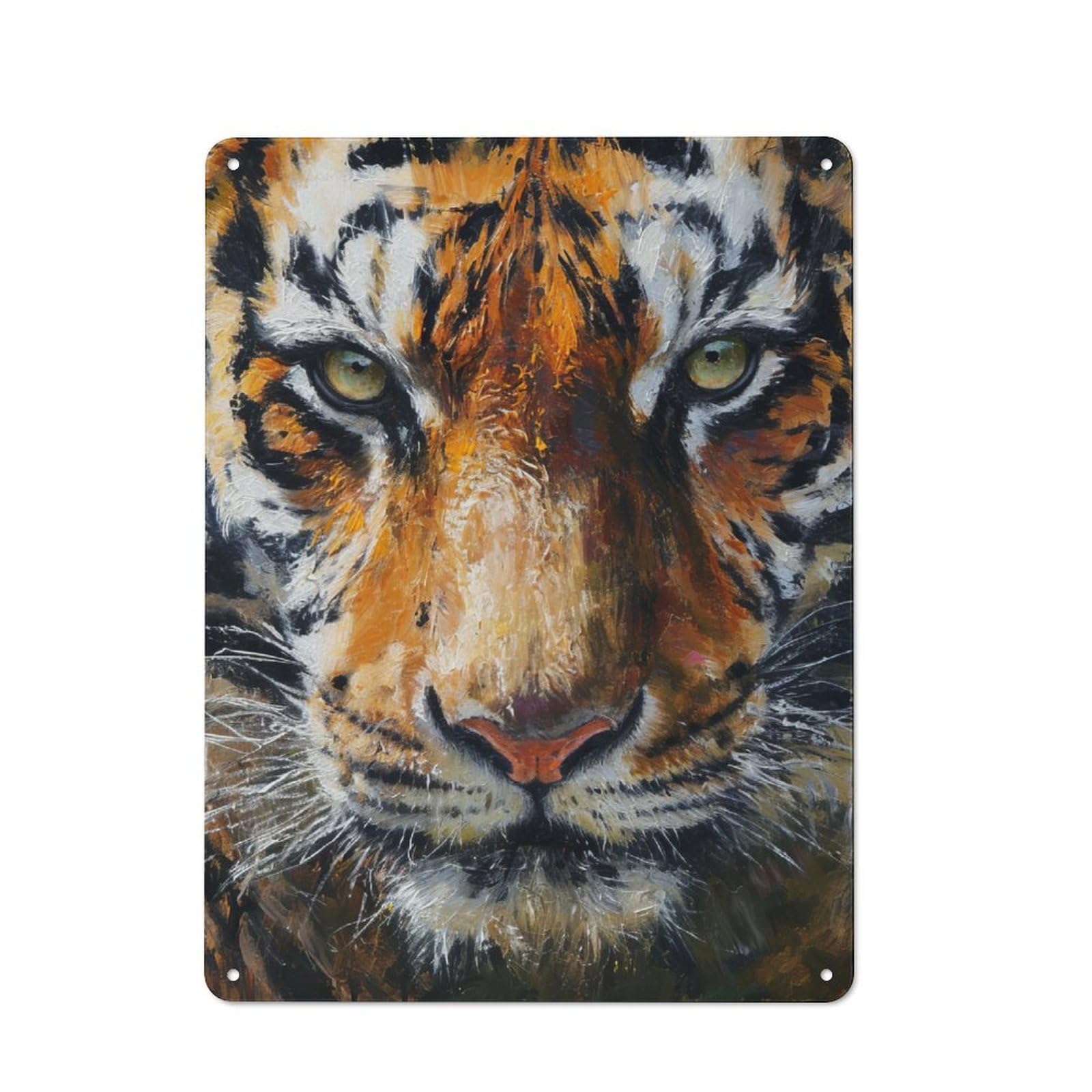 Junmoney Striped Gaze Retro Metal Sign 40X30cm For Living Room Or Hallway, For Updating Living Room And Hallway After Moving