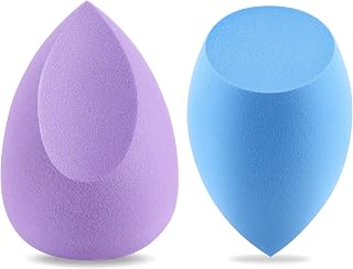 Beauty Blenders DUAIU 2 Pack Makeup Sponge Set, Latex Free Make Up Blending Sponges for Liquid Foundation, Cream & Powder, Super Soft Wet and Dry Dual-Use Foundation Sponge