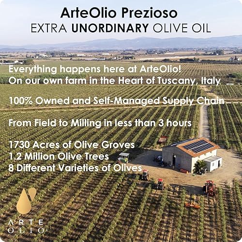 Miniatura 2 de ArteOlio Aceite de oliva Prezioso 100% aceite de oliva virgen extra prensado en frío directamente de Italia hecho en un solo estado sabor rico y