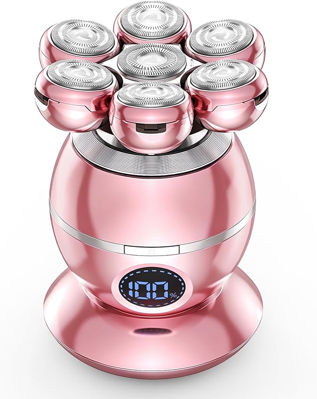 Aparador elétrico feminino UpperX 7 em 1 com cabeças flutuantes 7D, uso seco e molhado, carregamento USB-C, rosa