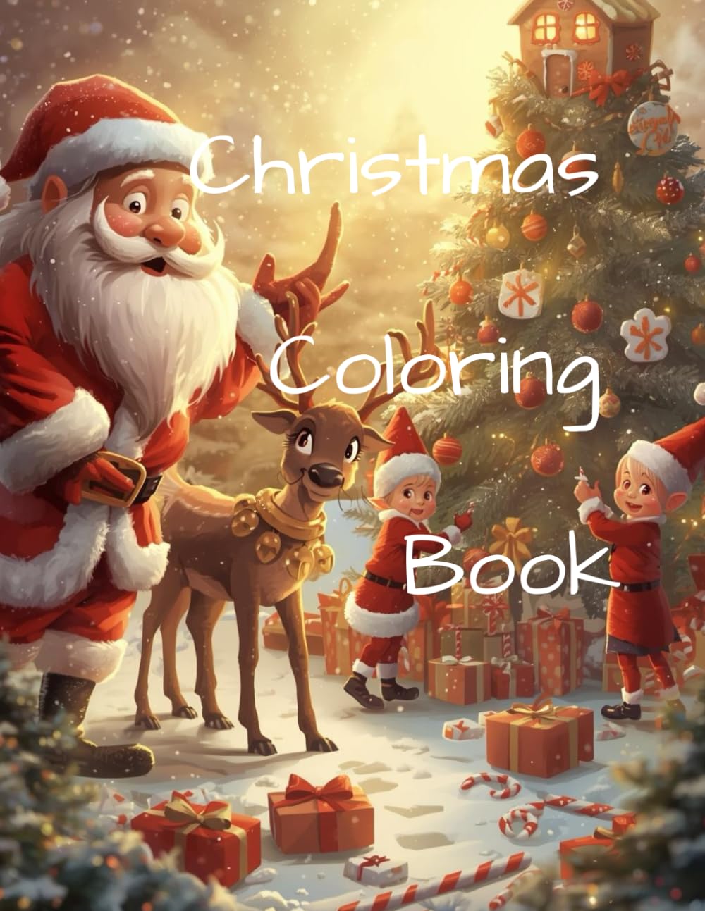 Christmas Wonderland Coloring Book for Kids Ages 4-8: Fun and Festive Pages with Santa, Elves, Reindeer, Snowmen, and More: part 1