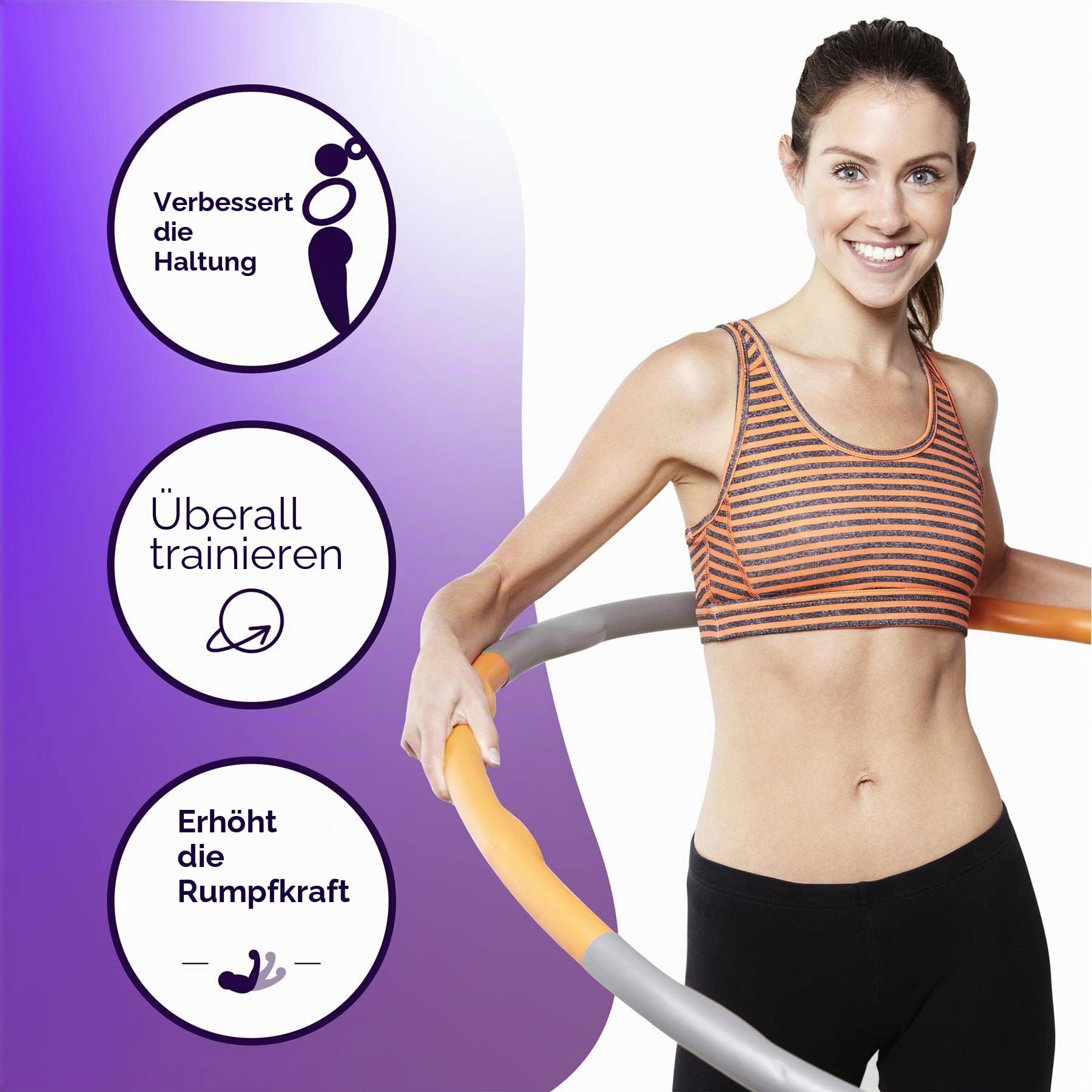 Hula Hoop Reifen Erwachsene Abnehmen - Sportgeräte Fitness Zuhause Oder Fitnessstudio - Hoola Hoop mit Abnehmbaren Segmenten Von just be…