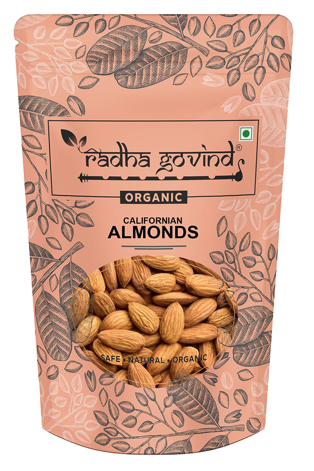 Radha Govind 100% Pure California Almonds 1kg Whole Real Nuts High in Fibre and Protein Badam (B08FB63JSW) Amazon Price History, Amazon Price Tracker
