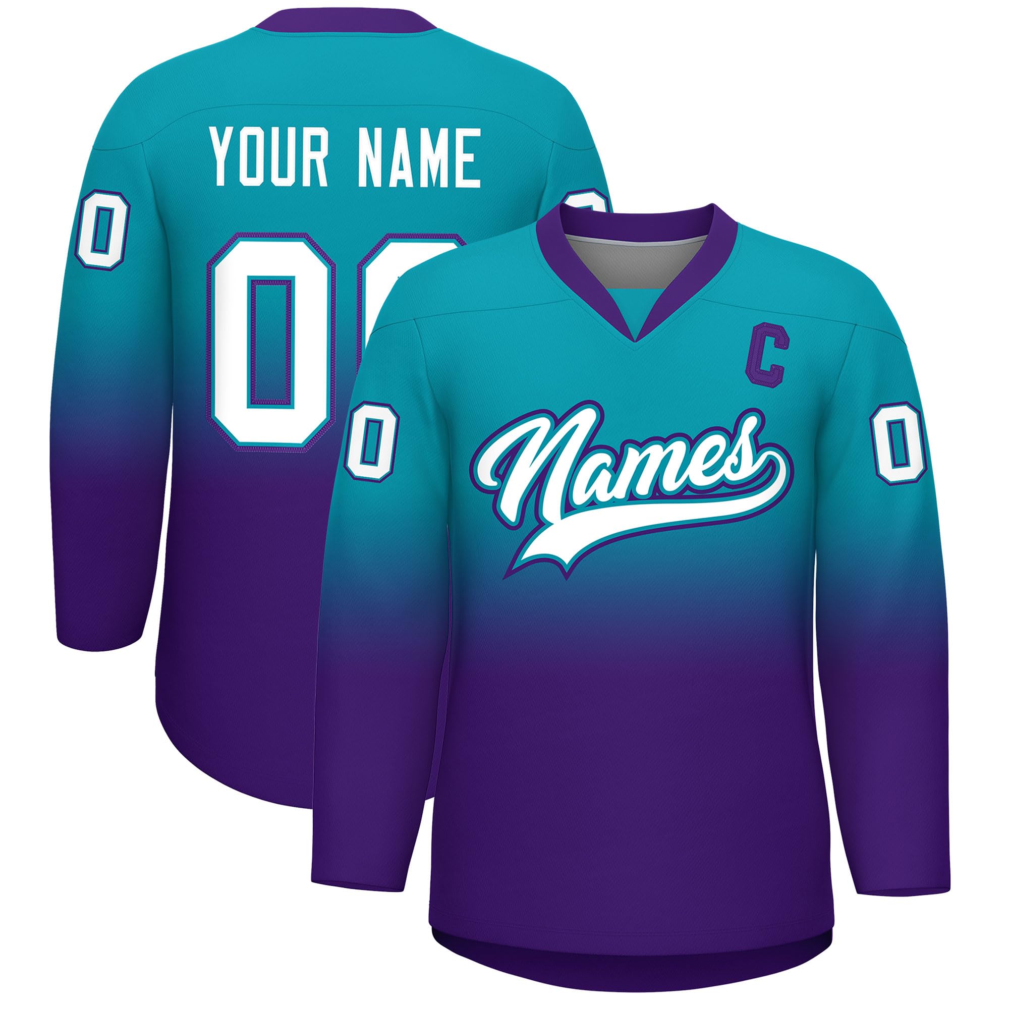 KXK Personalized V-Neck Hockey Jerseys for Men Youth,Custom Hockey Uniform Stitched or Printed Name Number Logo