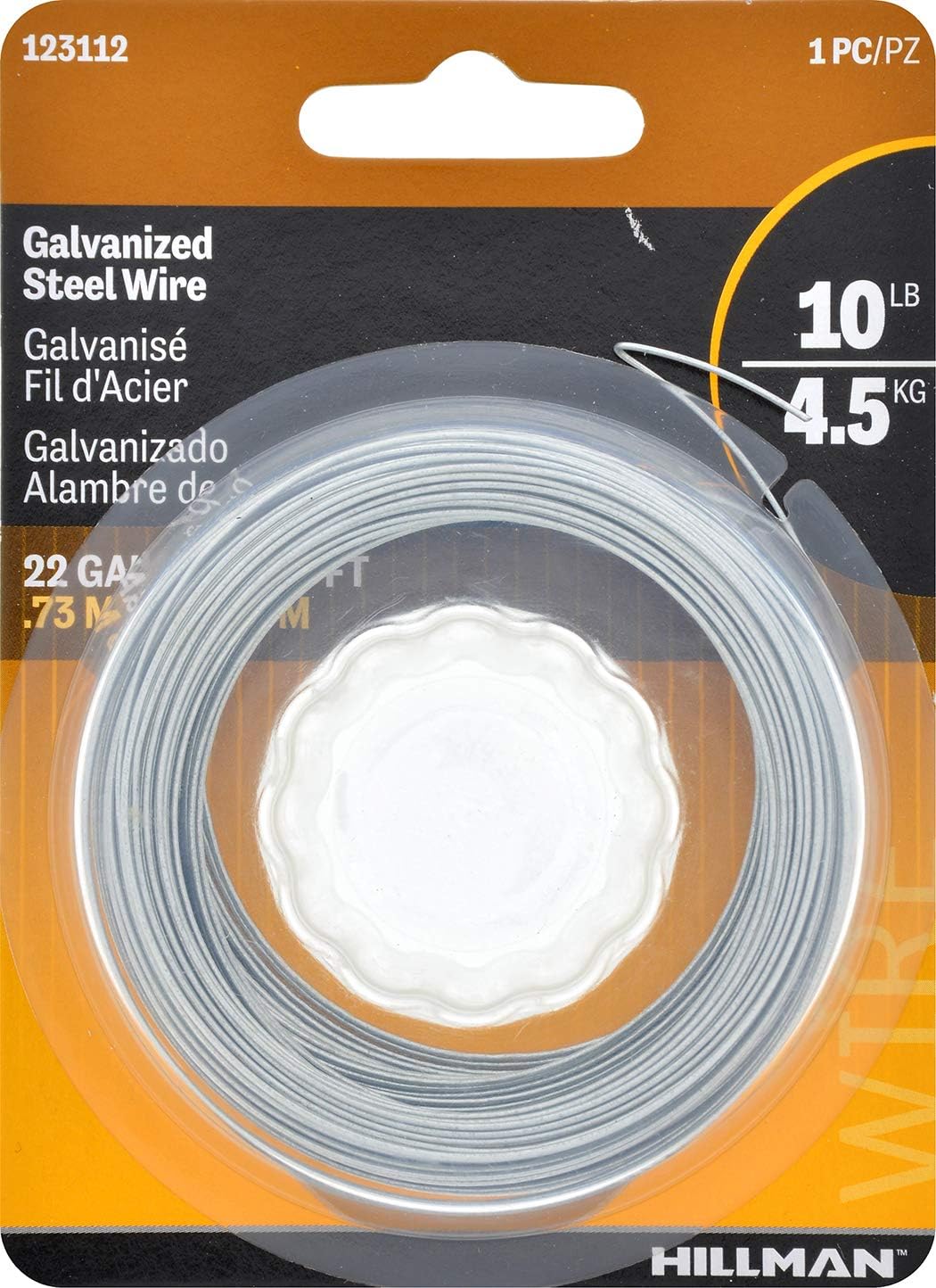 The Hillman Group 123112 Galvanized Steel Hobby Wire 22 Gauge, 100'