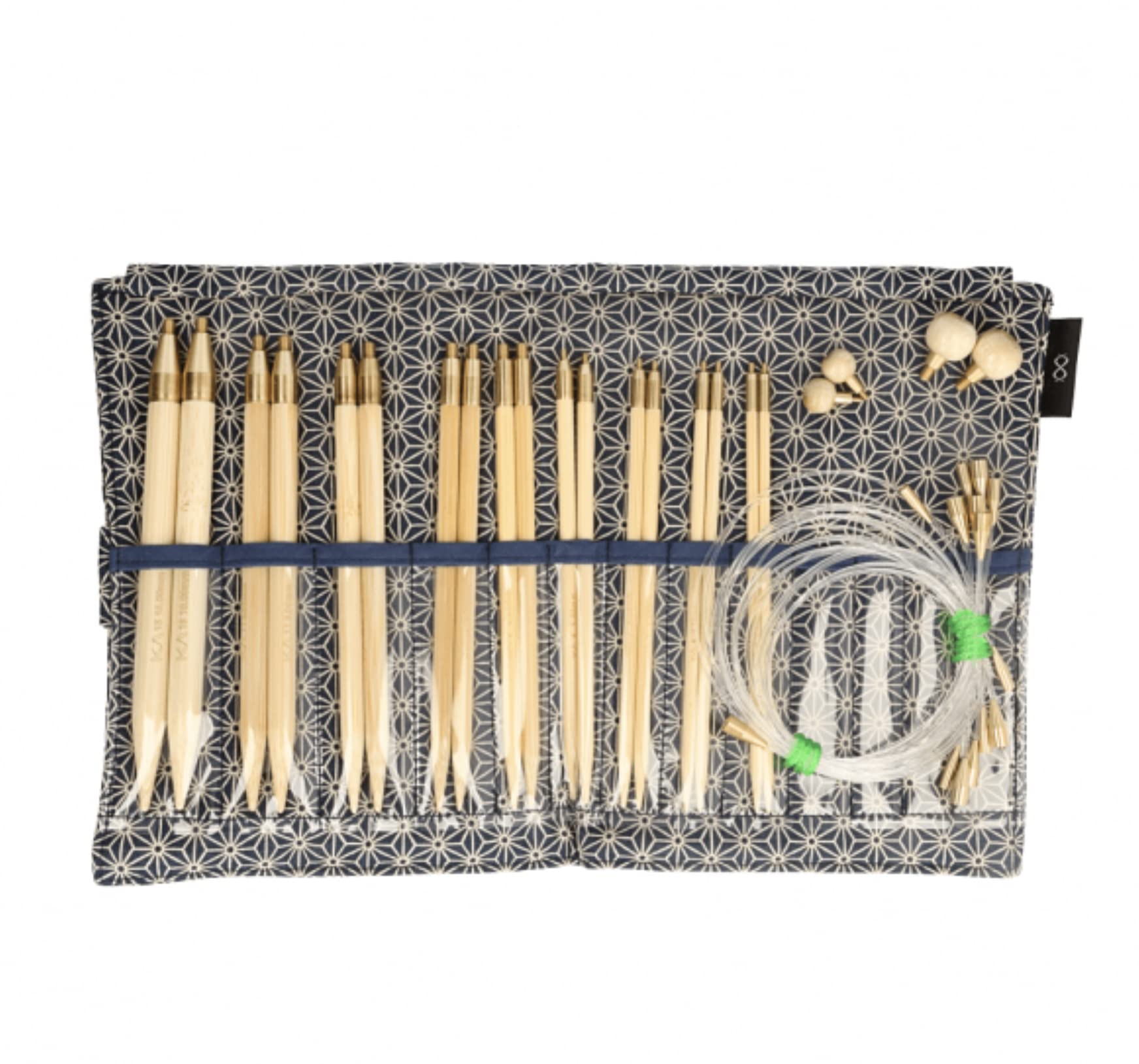 Seeknit KA57829-01 Bamboo Circular Knitting Set, Blue, Medium/Large, Mittelgroße/Große