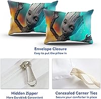 Vista 3 de Juego de ropa de cama, funda de edredón de microfibra y 2 fundas de almohada, juegos de ropa de cama con estampado 3D para niños y niñas