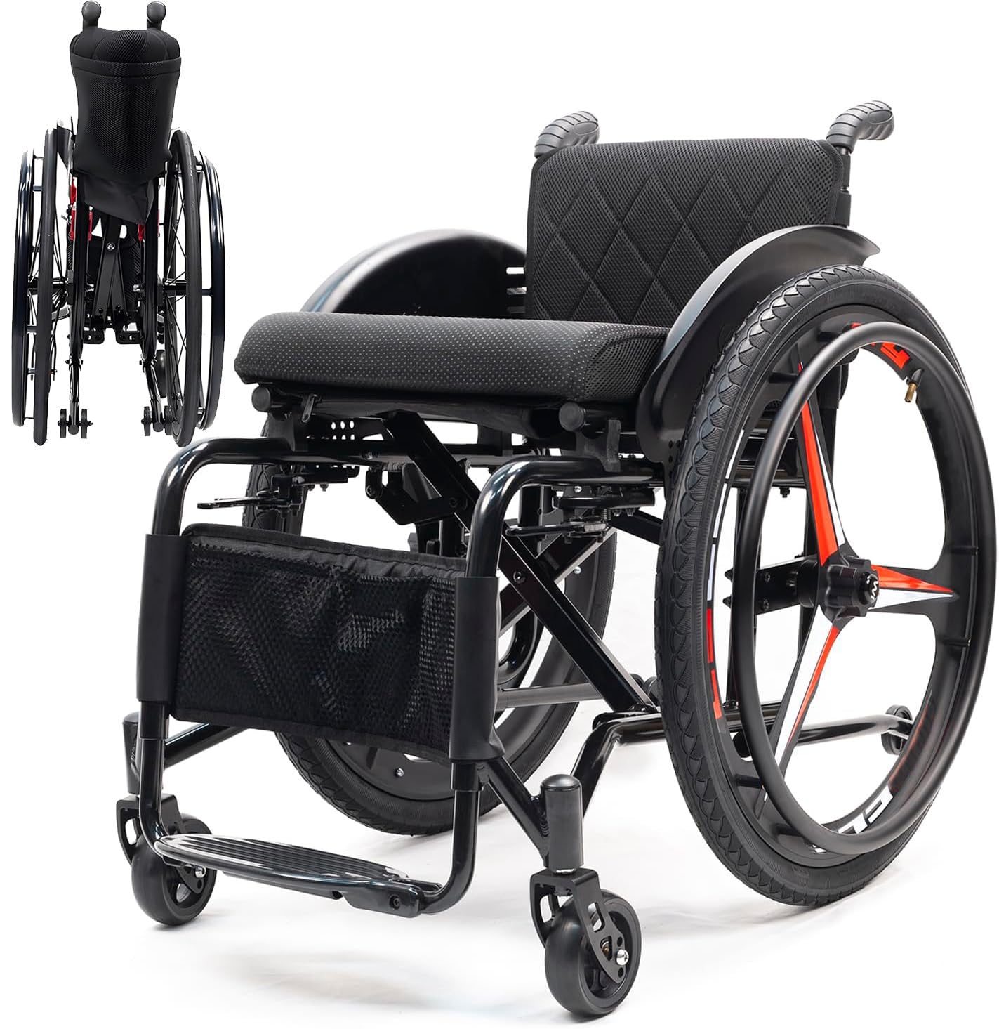 Carrozzina Sportiva Pieghevole Ultraleggera Seat42cm