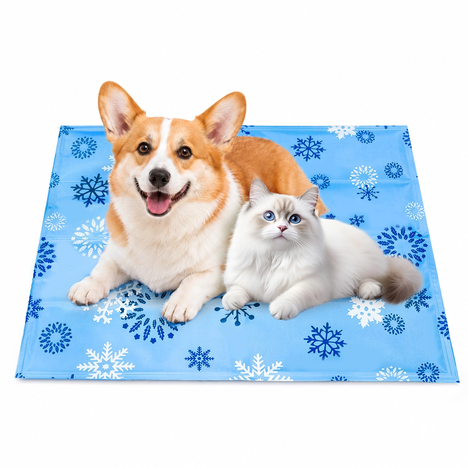 Cama Gel Frio para Perros, Manta Refrescante para Perros, Esterilla Refrescante Mascotas, Pet Cooling Mat for Cat, Almohadilla Refrescante Mascotas, Imprescindible en Verano, 2 Estilos (A)