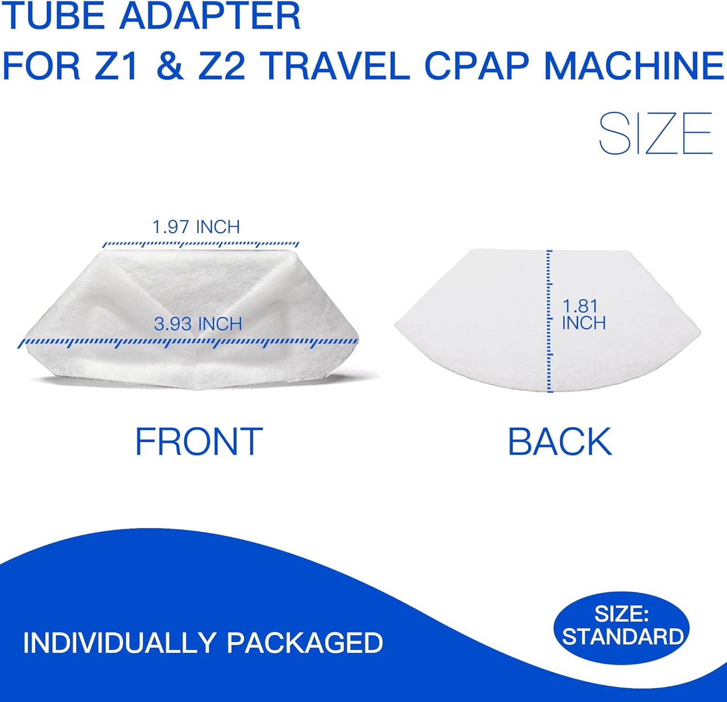 20-Pack Disposable Filters Compatible with HDM Z1 Z2 Basic Travel CPAP Machine,Polyester