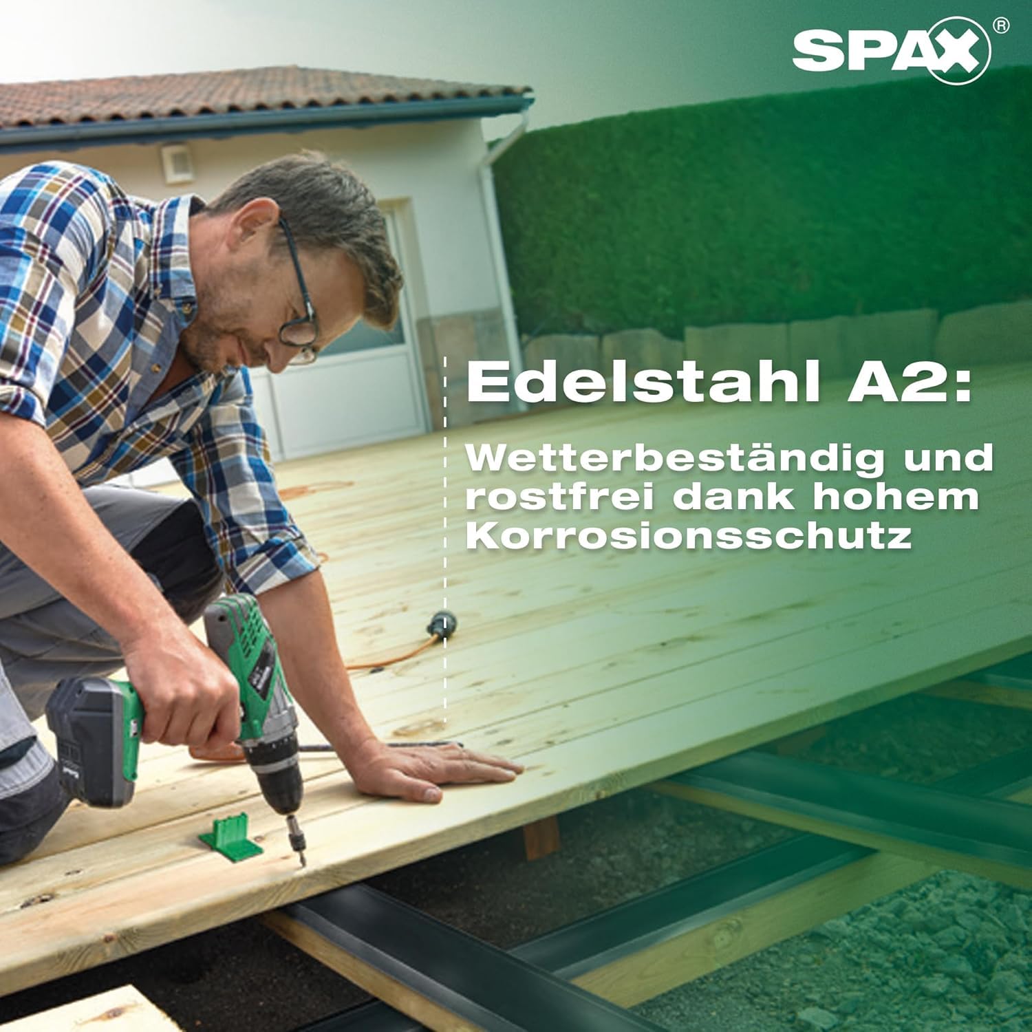 SPAX Terassenschraube 5 x 60 mm, 360 Stück - Schrauben, Fixiergewinde, Zylinderkopf, T-STAR plus T25, CUT-Spitze, rostfreier Edelstahl A2-8000000276613