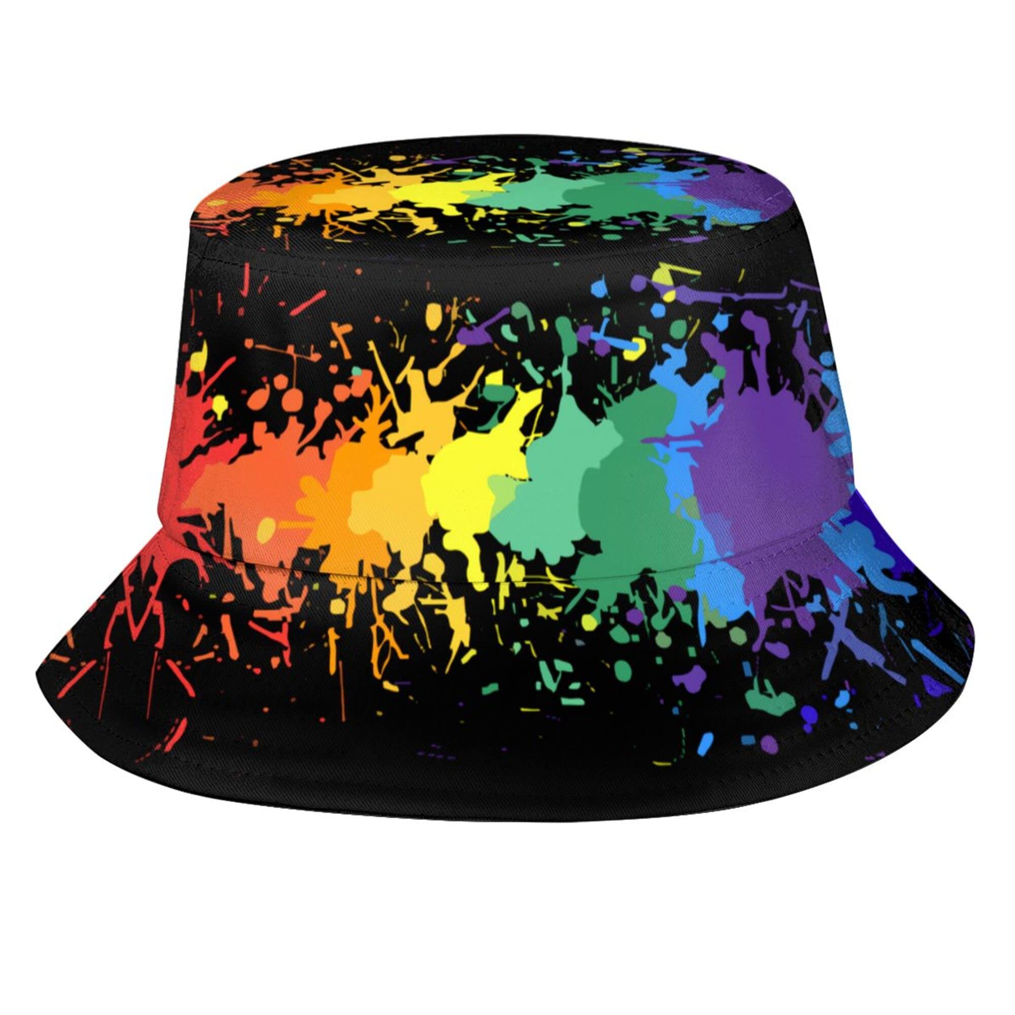 Bucket Hat for Women Men, Summer Print Hat Travel Packable Sun Cap Outdoor Hat for Women and Men