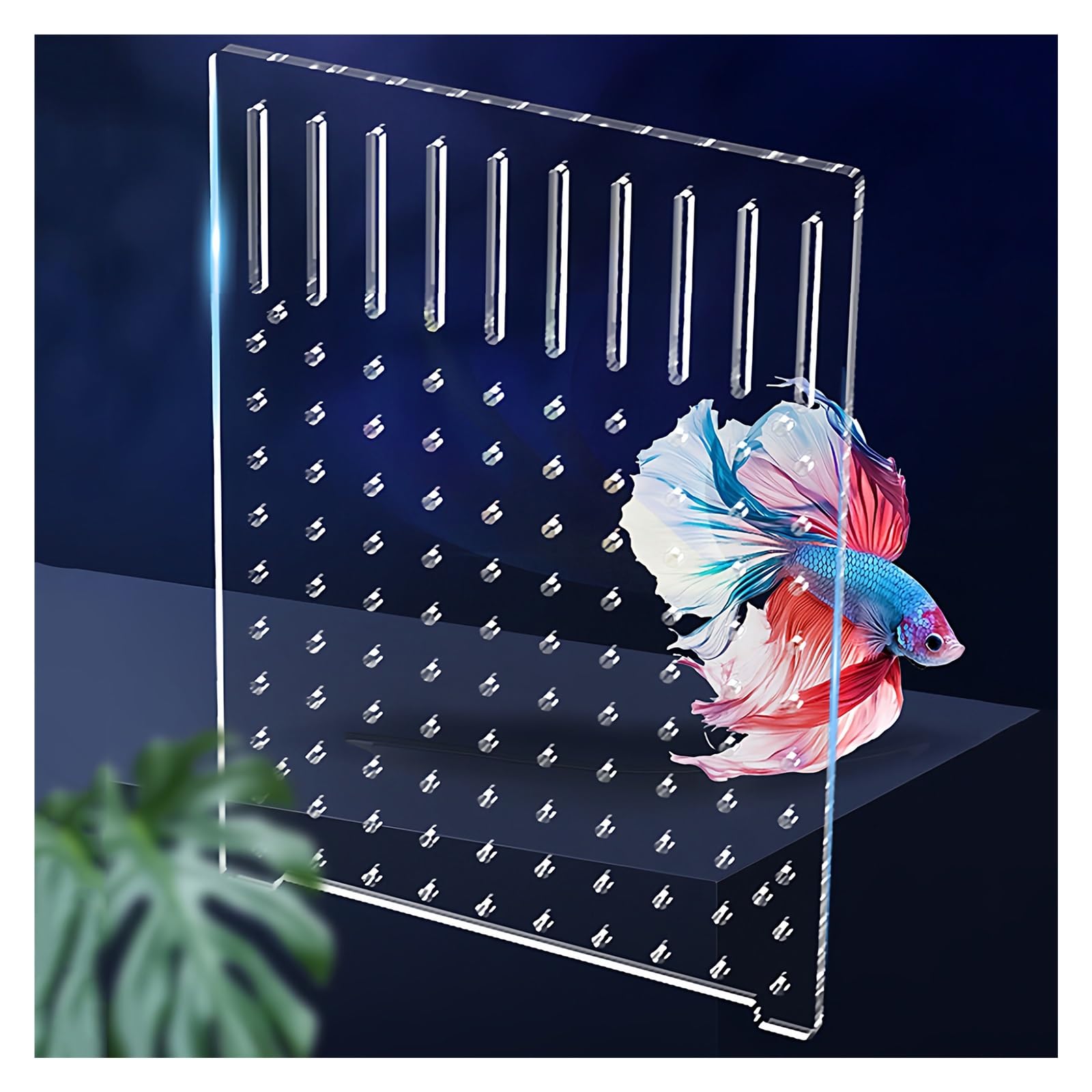 Séparateur pour Aquarium, Panneau De Séparation À Haute Perméabilité avec Ventouses, Séparateur Universel pour Aquarium(8mm Thick)