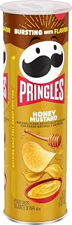 Potato Crisps Chips, Lunch Snacks, On-the-Go Snacks, Honey Mustard, 5.5oz Can (1 Can)