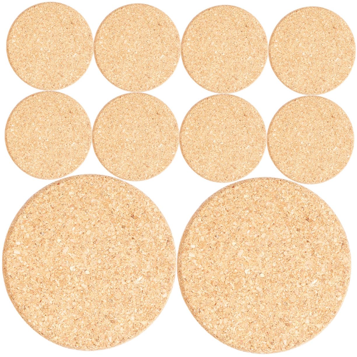 VANZACK 10 Stück Blumentopfmatte Anlage Blumentopf-Pads Pflanzentöpfe innen Platte Untersetzer für Topfpflanzen Blumenuntersetzer aus Kork Korkmatte für Pflanzgefäß Blumentopf -Untertasse
