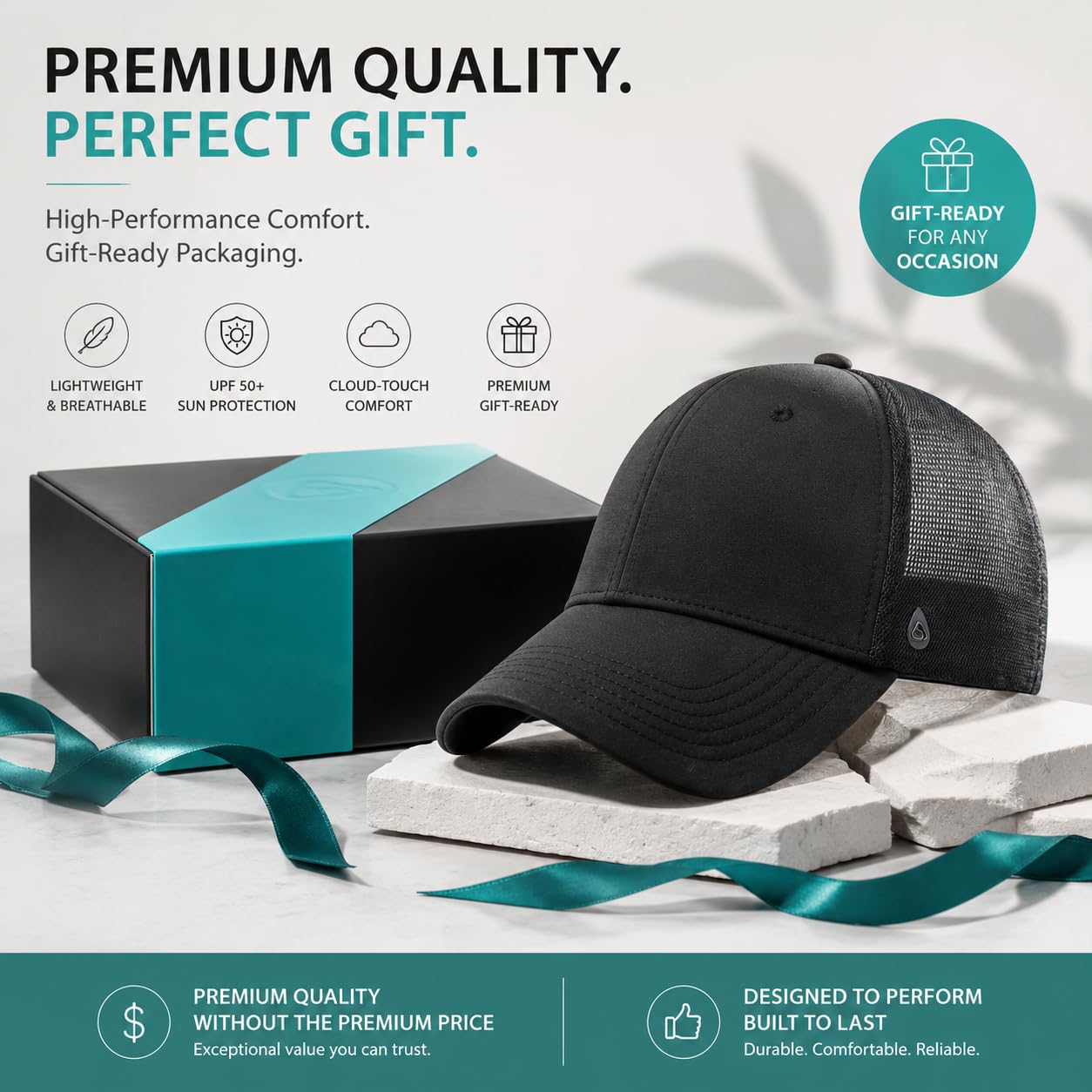 AOPREL Cloud-Touch czapka typu trucker – struktura siatki o wysokiej gęstości czapka z daszkiem dla mężczyzn i kobiet, zachowująca kształt, oddychająca UPF 50+