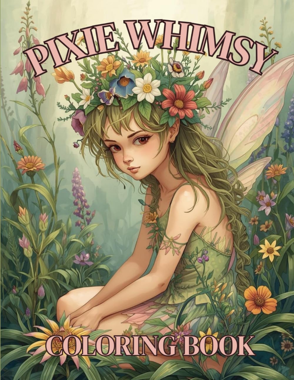 Pixie Whimsy Coloring Book