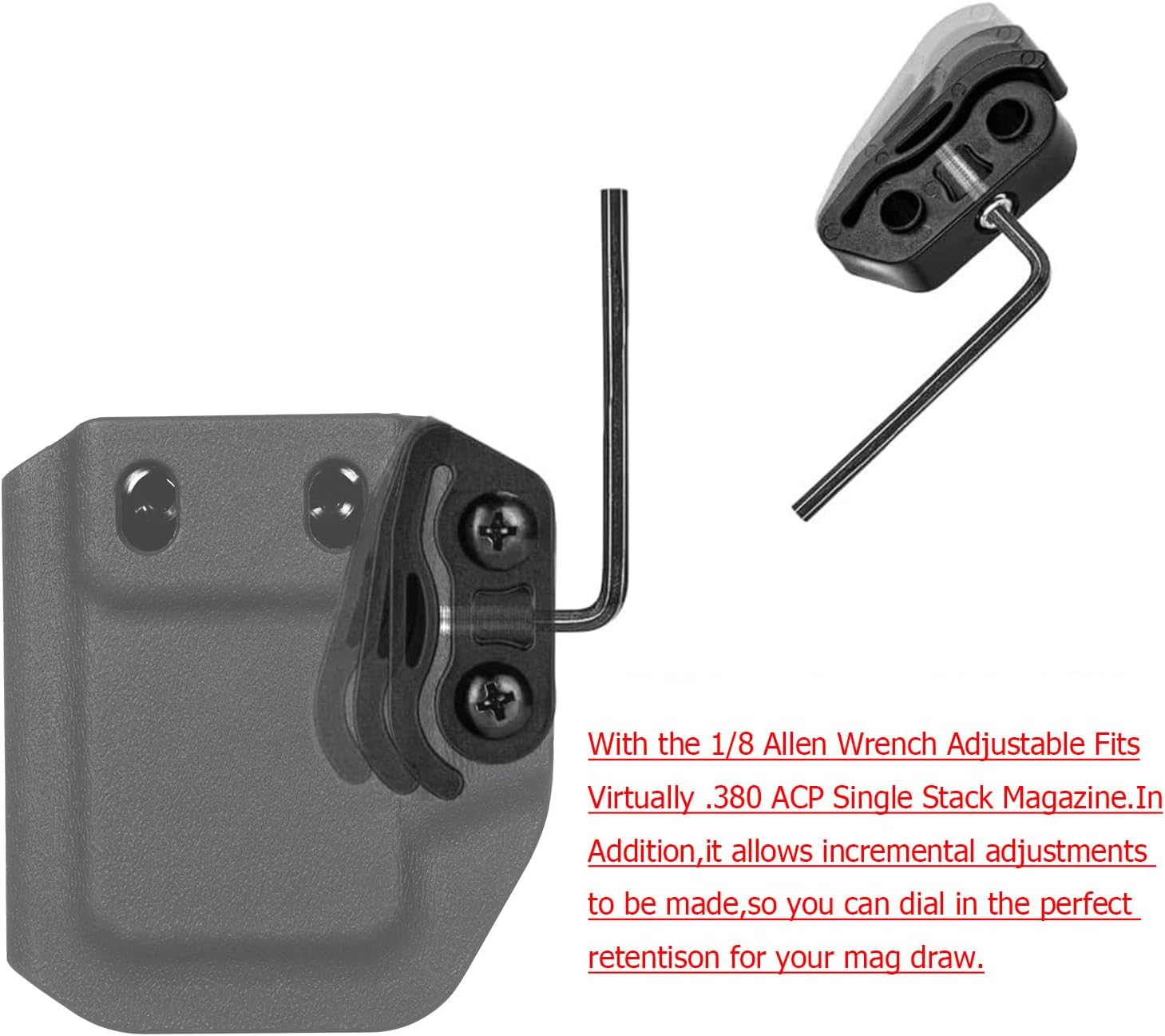 S&W M&P Bodyguard .380 IWB Holster Right Hand Fits Smith & Wesson M&P Bodyguard .380 / Bodyguard .380 with Integrated Red Laser Pistol Holster & Universal .380 Single Stack Mag Carrier