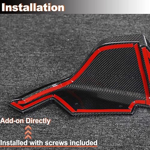 Miniatura 6 de WASHLA Real Carbon Fiber Rear Bumper Splitters for Toyota Supra A90 A91 2019-2023 Coupe 2-Door Rear Bumper Fins Bumper Canards