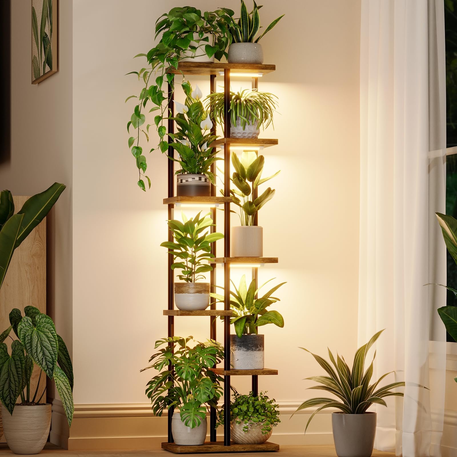 Bamworld Plant Stand with Grow Light