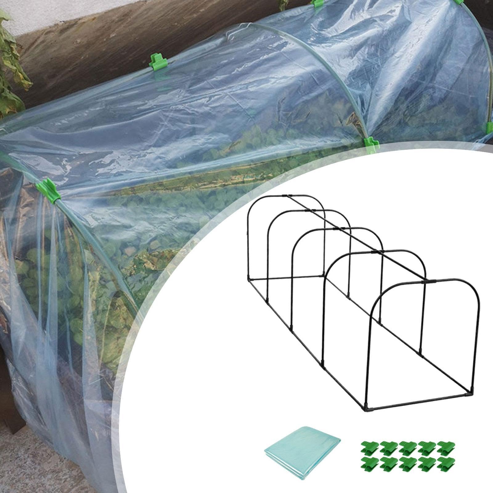 kowaku Serre de Jardin Tente Mini Portable Abri Plantes Chauffage Protection Hiver Matériau Fiable Adaptée pour Cour Potager Jardin Balcon, Longueur 200cm