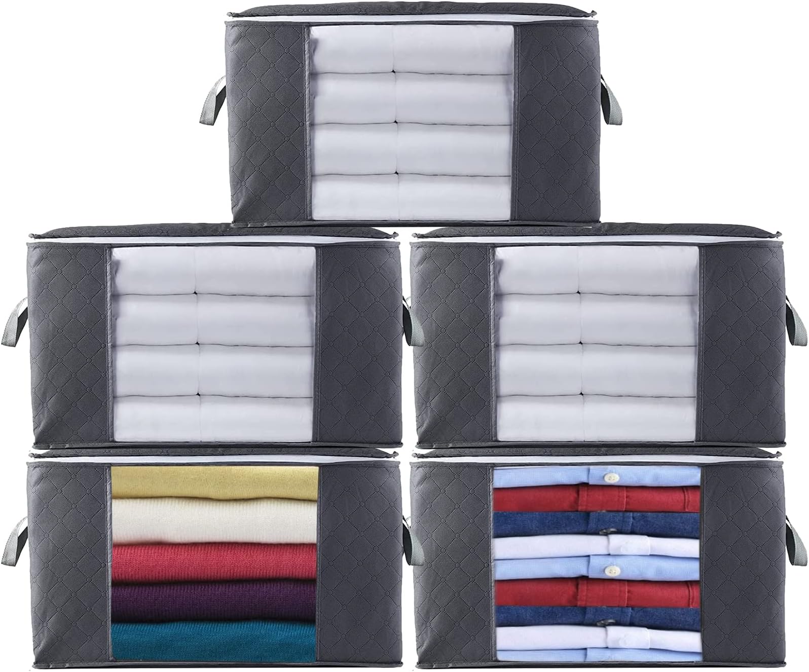 Bezall Lot De 10 Sacs De Rangement En Plastique Transparent Pour Vêtements Et Vêtements 120 X 60 Cm