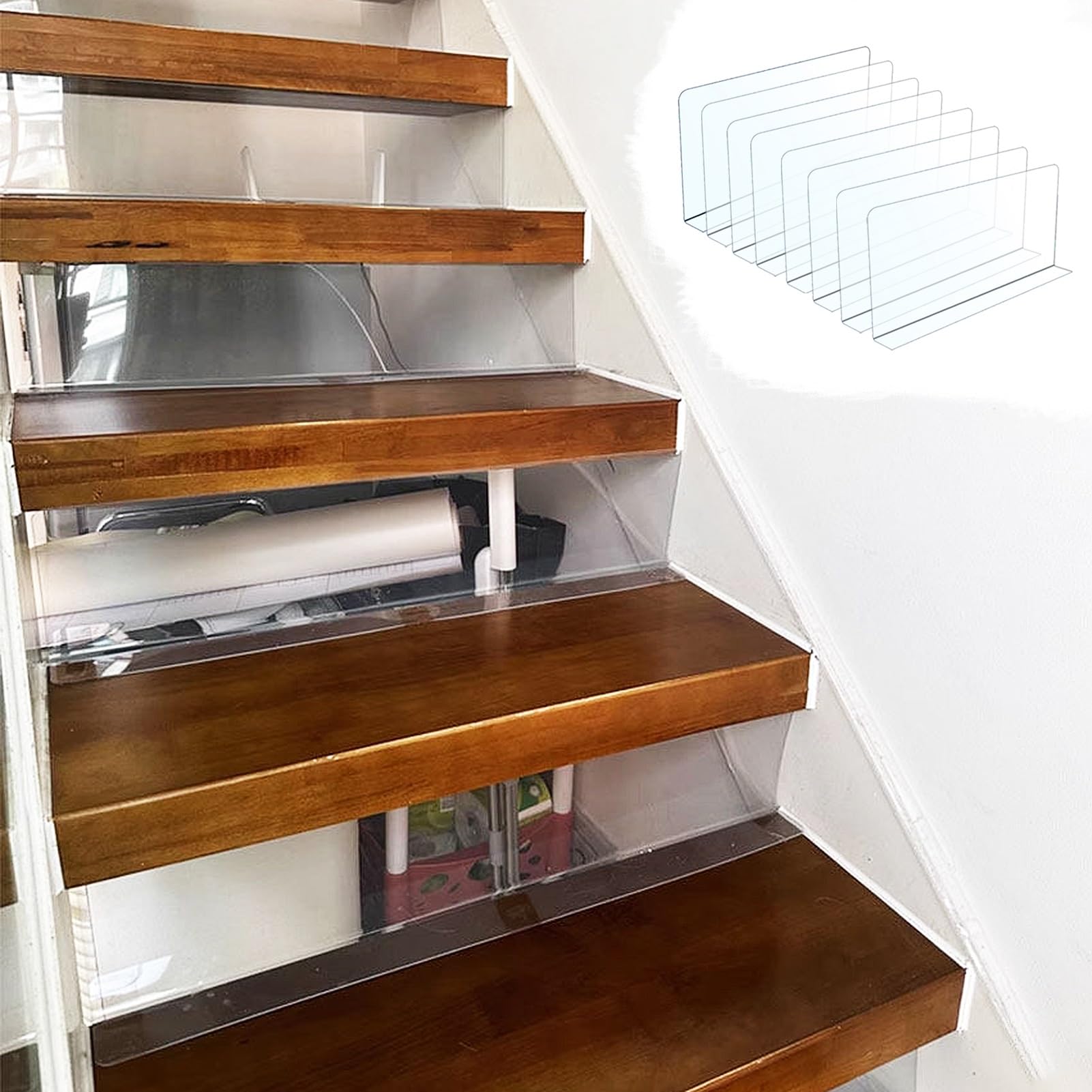 Protection escalier contre les traces et plastique pour combler l'espace du lit