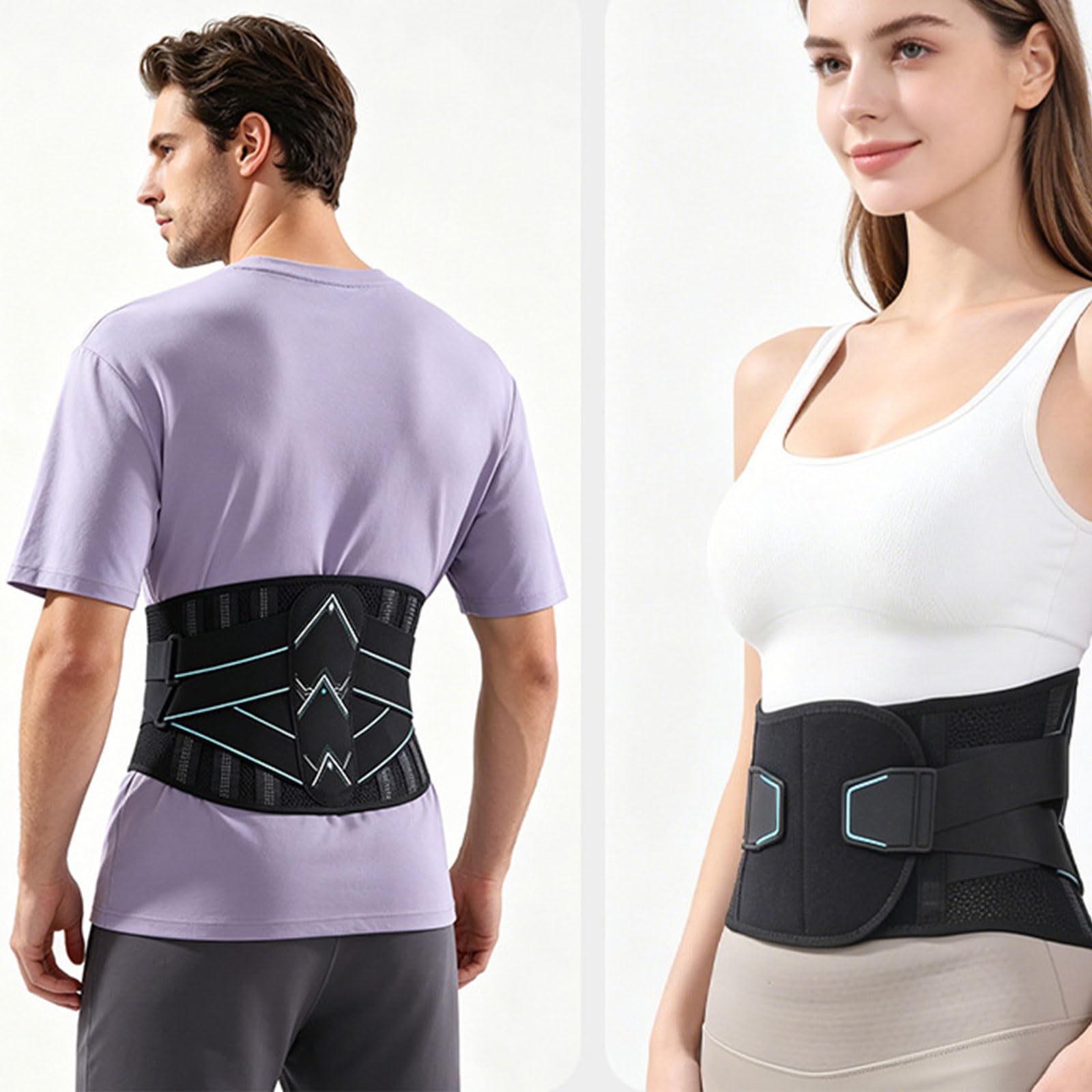 Cintura lombare elastica unisex regolabile in vita per protezioni sportive con chiusure regolabili rimovibile