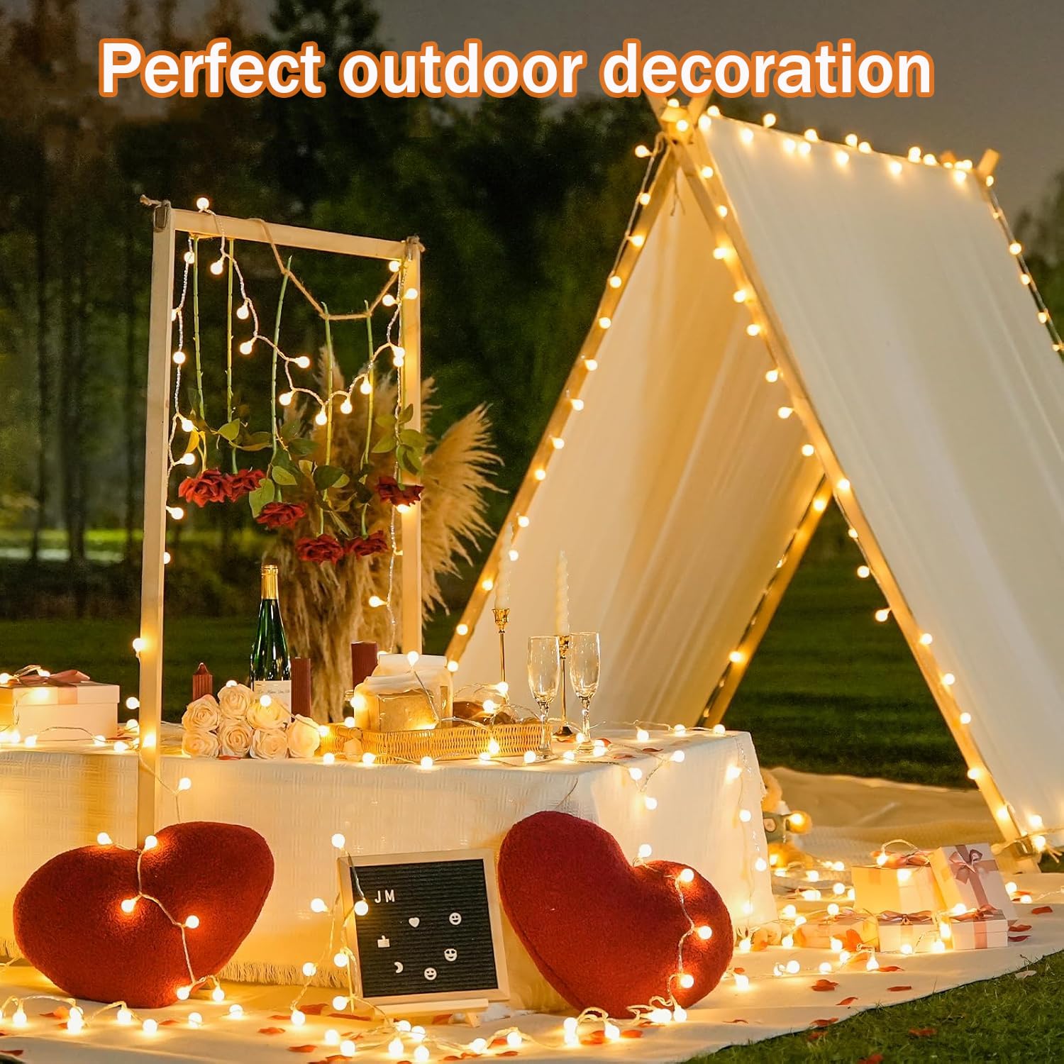 Guirnalda Luces, 20M 150LED Cadena de Luces Para Exterior/Interior con Enchufe, Guirnaldas Luminosas Decorativas Para Habitación Infantil, Balcones, Jardín, Arbol de Navidad(Blanco Cálido)