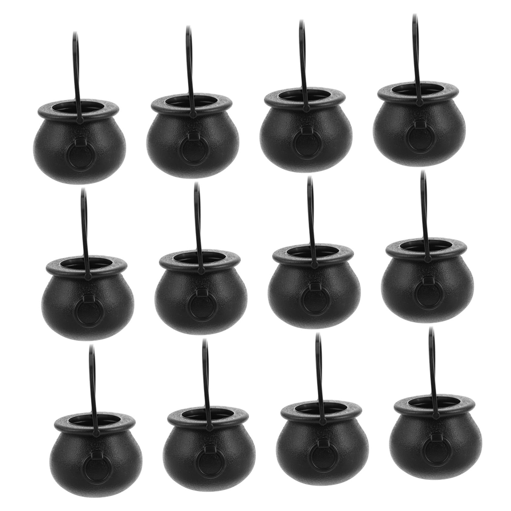Chaudrons Noirs avec Poignée : Finis les Bonbons Halloween Perdus