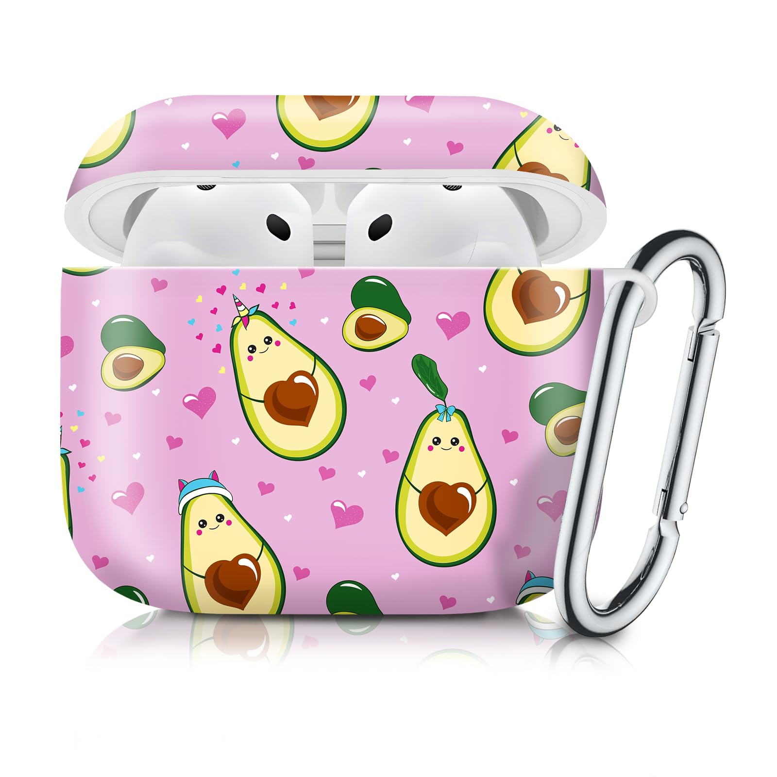 Case Compatible with AirPod 4th Generation 2024,Shockproof Protective Case Cover with Keychain for Women Men,Wireless Accessorie Charging Cases for