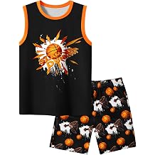 Fiodrimy Boys Pajamas Big Boys Pjs Set 2-Piece ank Top & Shorts Sleepwear Cute Comfy Kid Clothes Size 8-16
