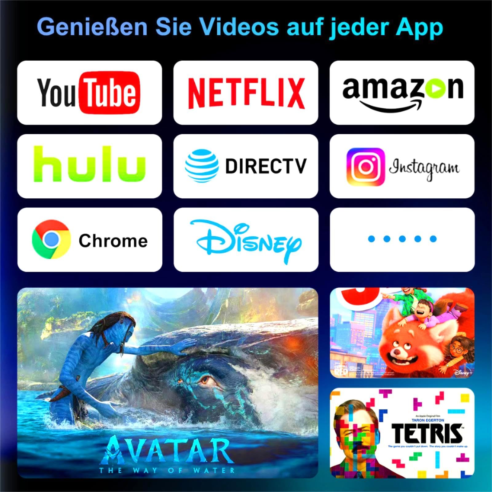 Wireless HDMI Transmitter and Receiver, 5.8G Kabellos Funkübertragung 4K Dekodierung, HDMI Wireless Funkübertragung für Funk Streaming Video Audio File von, Laptop, PC zu HDTV, Projektor, Schwarz