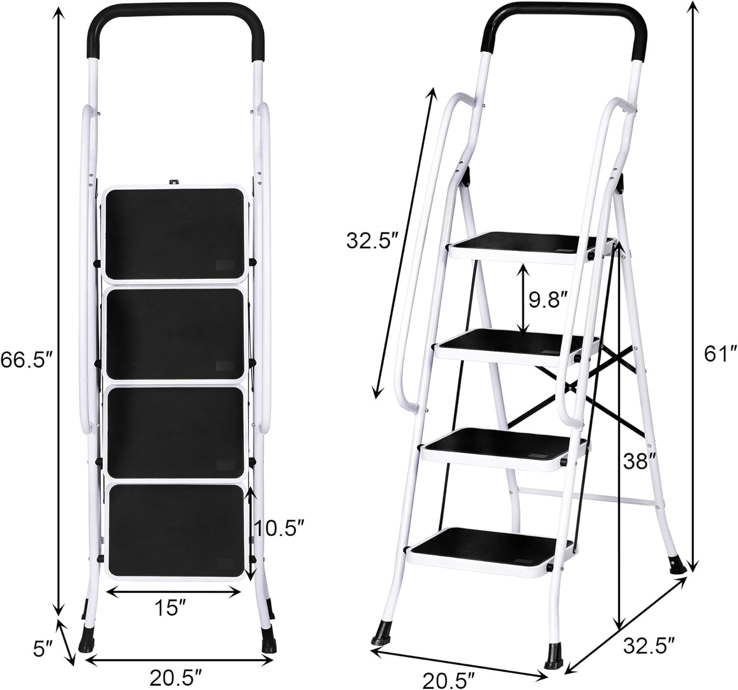 Nеw Dеаl Livebest 4 Steps Ladder Folding Step Stool with Hand Grip Non-Slip Safety Rails Portable Heavy Duty 330 lb Load Capacity for Home Household Kitchen Office Garden,Iron Flаѕh Dеаlѕ - 60% оƒƒ Livebest 4 Steps Ladder Folding Step Stool with Hand Grip Non-Slip Safety Rails Portable Heavy Duty 330 lb Load Capacity for Home Household Kitchen Office Garden,Iron