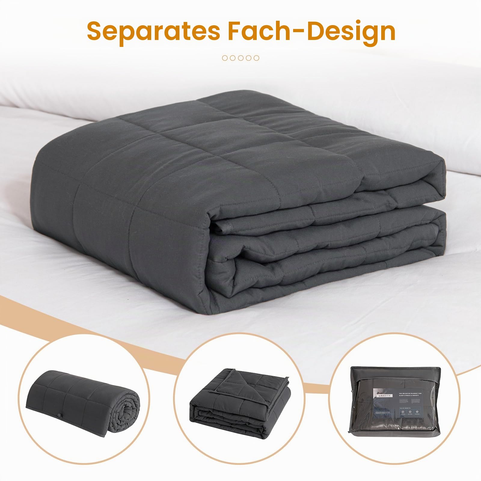 Good Nite Gewichtsdecke 6 kg 150x200 cm Schwere Anti-Stress Decke für Erwachsene Weighted Blanket