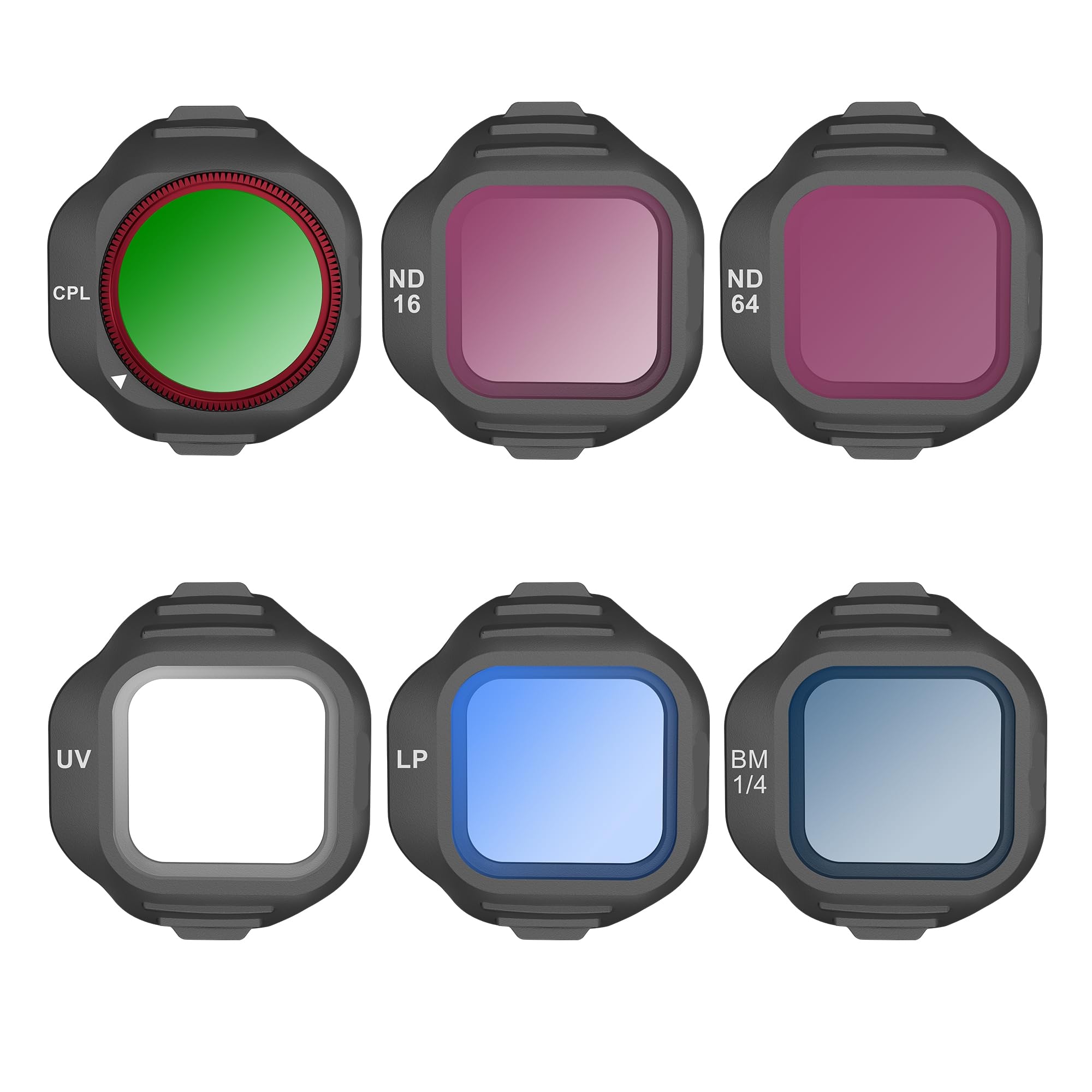 Filtr obiektywu do DJI Mini 5 Pro Zestaw filtrów UV/CPL/LP/ND, filtr polaryzacyjny obiektywu HD szkło optyczne wodoodporne filtry wielowarstwowe akcesoria do obiektywu aparatu drona (CPL ND16 ND64 UV