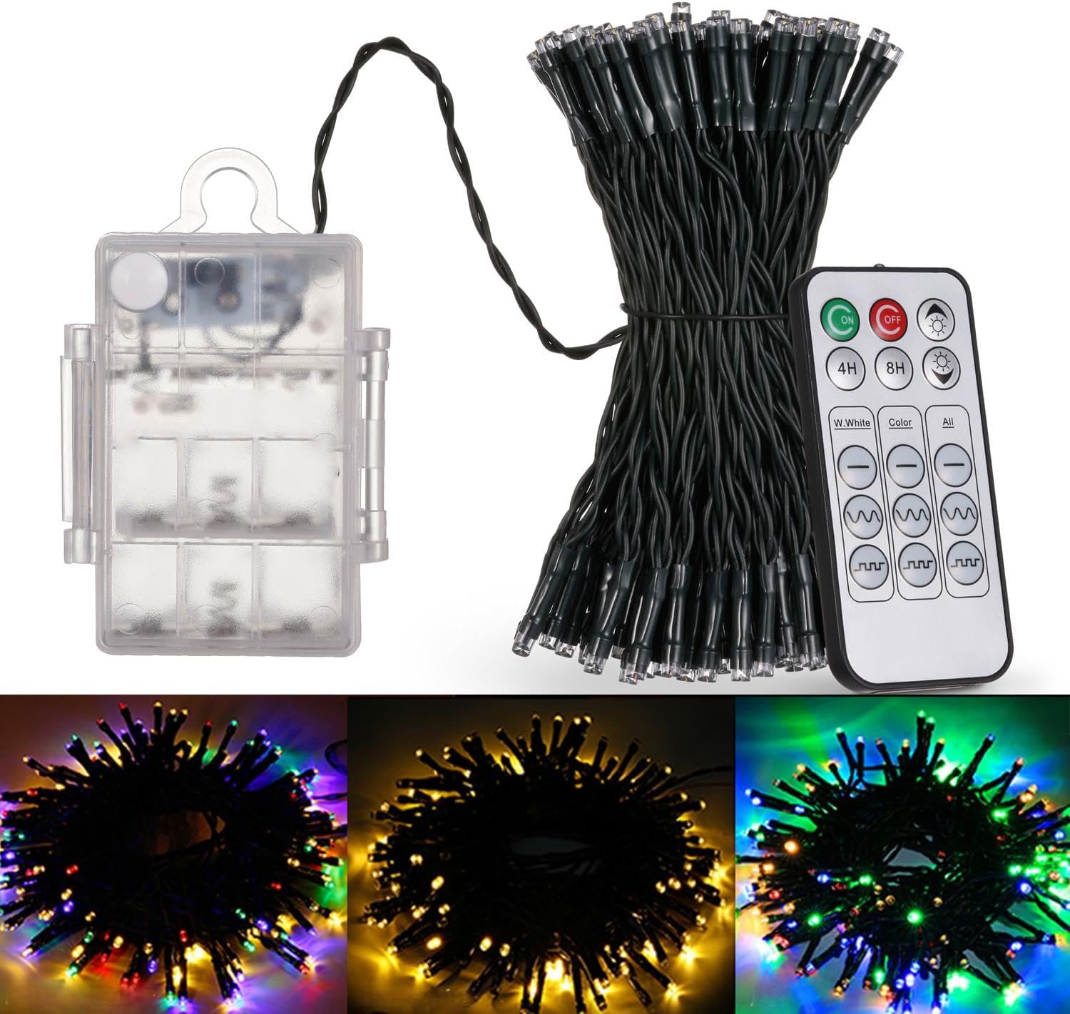 ⚡ BLITZDEAL (-41%) Porashine 15M 150 LEDs Lichterkette Warmweiß/RGB/Bunt 3 Farben Dimmbar mit Timer 9 Modi Batteriebetriebene Wasserdicht für Weihnachten Zimmer Hochzeit Halloween Feiertage Hause Deco