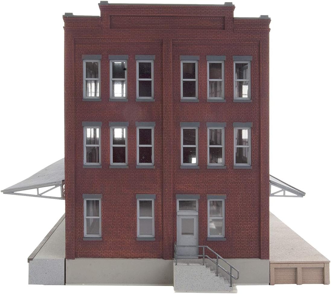 Walthers Cornerstone Series Kit HO Scale Railway Express Agency (REA) Transfer Building, 8, Grey