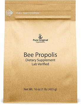 PURE ORIGINAL INGREDIENTS Bee Propolis Powder 1 lb No Fillers, Lab Verified, Always Pure