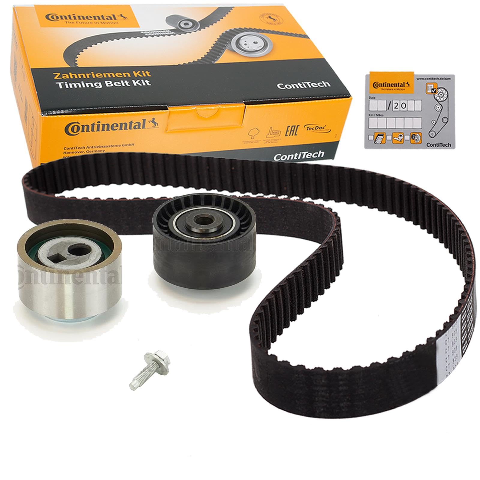 CONTITECH Kit de correa de distribución CT987K2 Número de dientes: 141 25mm Compatible con PEUGEOT 206 Fastback 2A/C 307 3A/C 307 SW 3H, CITROËN C4 I LC