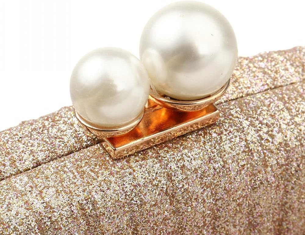 YYW Women Clutch Purses, Elegant Pearl Evening Clutch Bag for Women Wedding Cocktail Party Handbag Clutch Wallets
