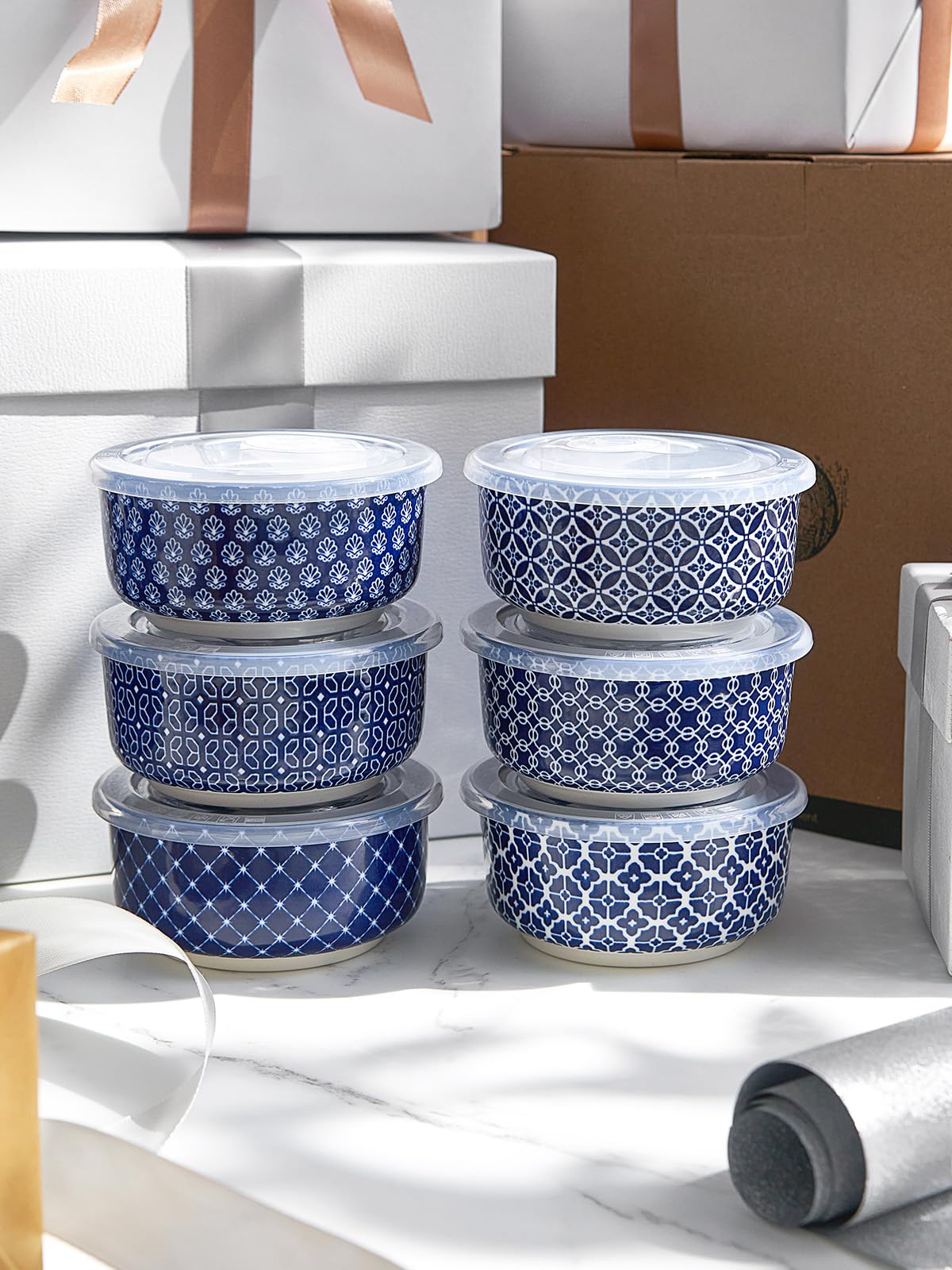 DOWAN Ramekins z pokrywkami, porcelanowe naczynia Ramekin 170 ml do sufletu Creme Brulee, foremki do jajek, foremek na muffinki, mini miska do dipów, miska do pieczenia do piekarnika i frytownicy