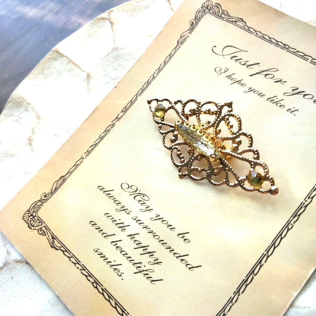 ビジュー フラメンコ シージョ留め 衣装 ブローチ 発表会 赤 ゴールド