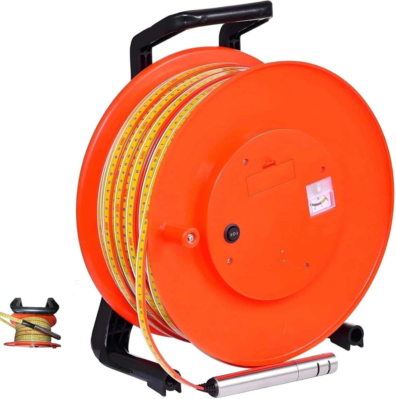 YNIYUJKL Water Depth Meter, 10-300M Deep Well Water Level Measurement Gauge With Fixed Probe And Steel Tape For Wells, Boreholes, Reservoirs,100m (328ft)